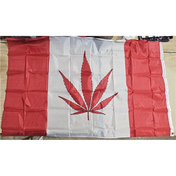 Cannabis Leaf Canada Flag, 34.5” x 59.5”