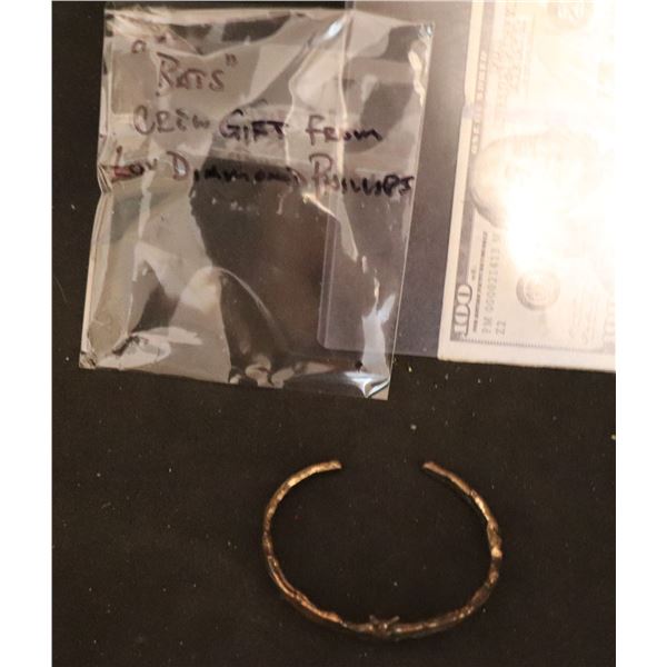 BATS LOU DIAMOND PHILLIPS METAL BAT BRACELET CAST & CREW GIFT
