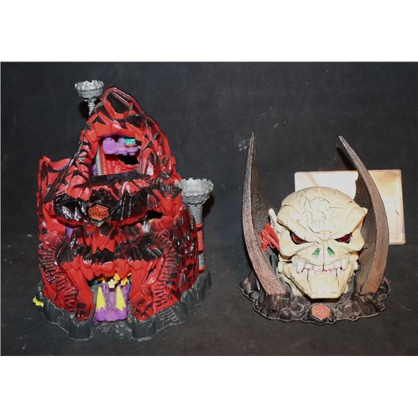 UNKNOWN MICRO MACHINES VAMPIRE SKULL AND VOLCANO MONSTER PLAY SETS