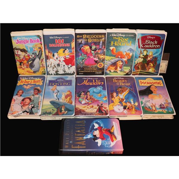 VINTAGE VIDEO TAPE DISNEY 1980's 1990's FIRST ISSUE LOT OF 10 PLUS A BONUS