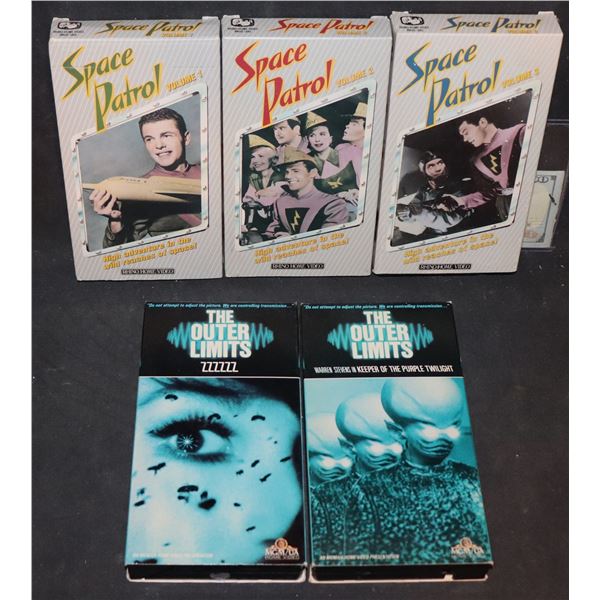 VINTAGE VIDEO TAPE SPACE PATROL AND THE OUTER LIMITS LOT OF 5