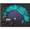 Image 2 : PEACOCK VINTAGE ORNATE FEATHER FAN