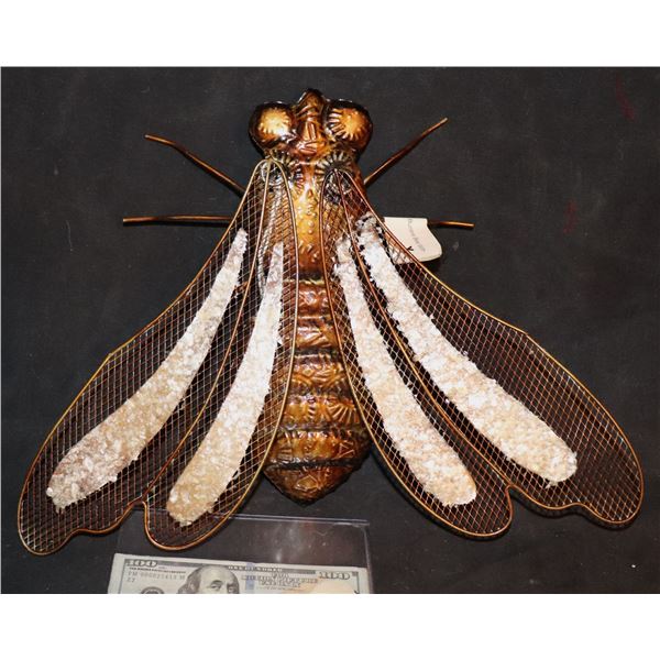 BEE OR FLY INSECT ALL METAL STATUE FIGURE
