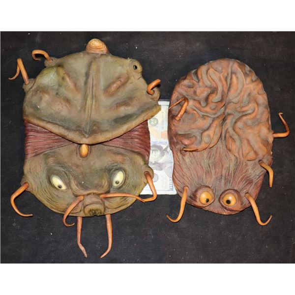 VINTAGE ALIEN BUG LATEX HALLOWEEEN DECORATIONS LOT OF 2