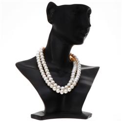 White Saltwater Barock Pearl Necklace  (JEW-362)