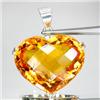 89.50ct Sterling Heart Pendent Orange Citrine (JEW-1648)