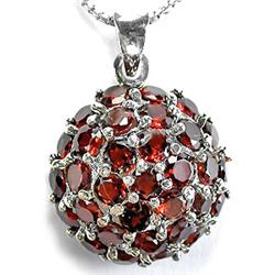 37.17ct Delightful Top Mozambique Garnet Sterling Pendant (JEW-1556)