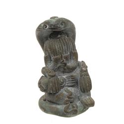 Vintage Brass See No Evil Buddha Under Naga (ANT-561)