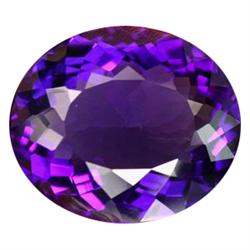 42.83ct AAA Purple Oval Cut Amethyst Appraisal Estimate $6425 (GEM-22549)