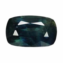 1.48ct.Natural Greenish Blue Sapphire Cushion Facet Africa (GEM-19567)