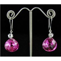 35.75ct Wonderful Earrings Top Pink Topaz (JEW-1582)