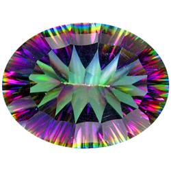 35.25ct Oval Concave Rainbow Mystic Topaz (GEM-15136)