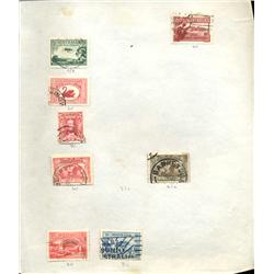 1930s Australia Hand Made Stamp Collection Album Page 8 Pieces (STM-0234)