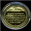 Image 2 : .75oz Franklin Mint PR70 DCAM 24k plated Sterling Silver Round History of the American Presidency G.