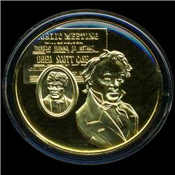 .75oz Franklin Mint PR70 DCAM 24k plated Sterling Silver Round History of the American Presidency J.