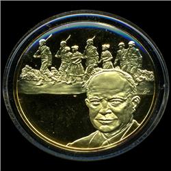 .75oz Franklin Mint PR70 DCAM 24k plated Sterling Silver Round History of the American Presidency D.