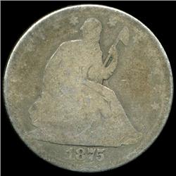 1875 Seated Half Better Circulated (COI-5827)
