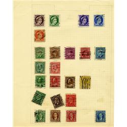 1910s/50s Canada Hand Made Stamp Collection Album Page 23 Pieces (STM-0291)