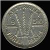 Image 2 : 1950 Australia Silver 3 Pence Hi Grade Rare Error (COI-6673)