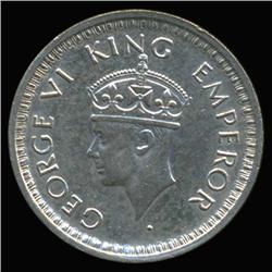 1944B India Silver 1/2 Rupee High Grade (COI-6657)