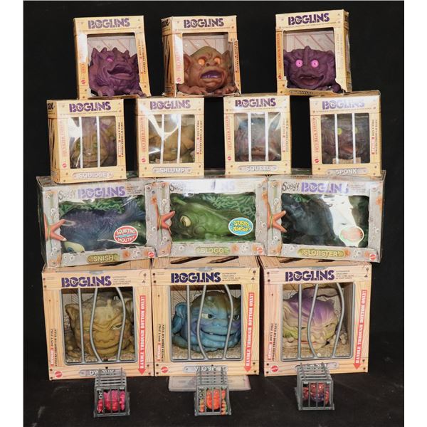 BOGLINS COMPLETE CREATURE PUPPET COLLECTION OF ALL 15 PLUS 1 EXTRA VINTAGE MINT IN THE BOX