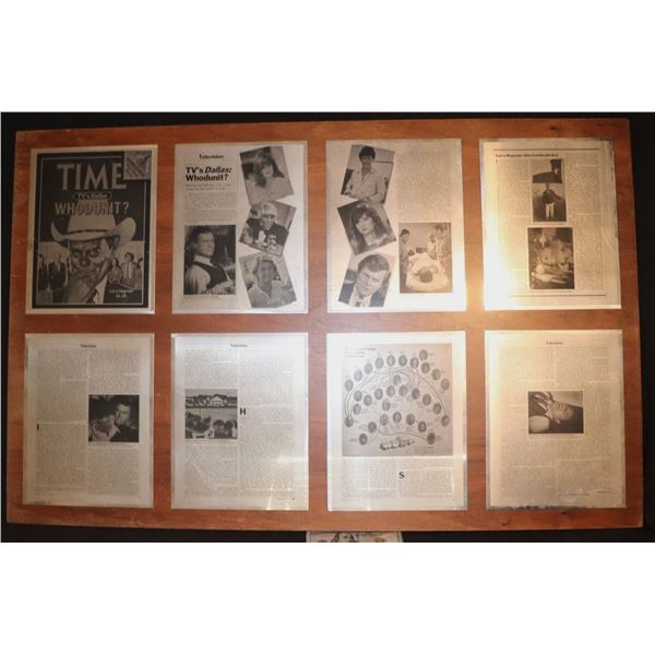 DALLAS ICONIC WHODUNIT TIME MAGAZINE COVER AND ARTICLE PRINTING PLATES PRESENTED TO PRODUCERS