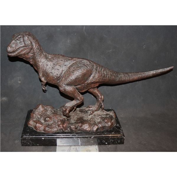 JURASSIC PARK SOLID BRONZE TYRANNOSAURUS REX FINE ART PIECE 27 INCHES