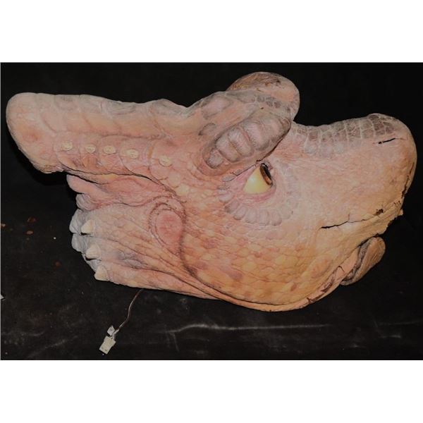 LAND OF THE LOST 1991 TASHA HERO ANIMATRONIC DINOSAUR PUPPET HEAD MASK W/ ALL SERVOS INTACT