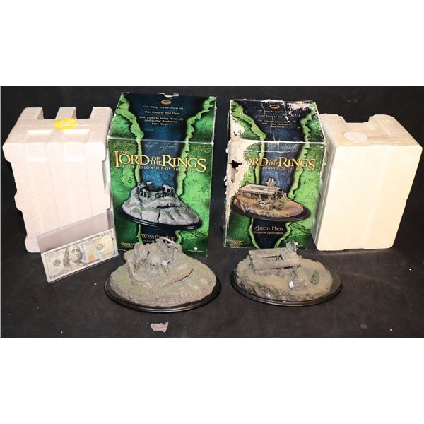 ZZ LORD OF THE RINGS LANDSCAPES IN THE BOX LOT OF 2 WITH SOME DAMAGE