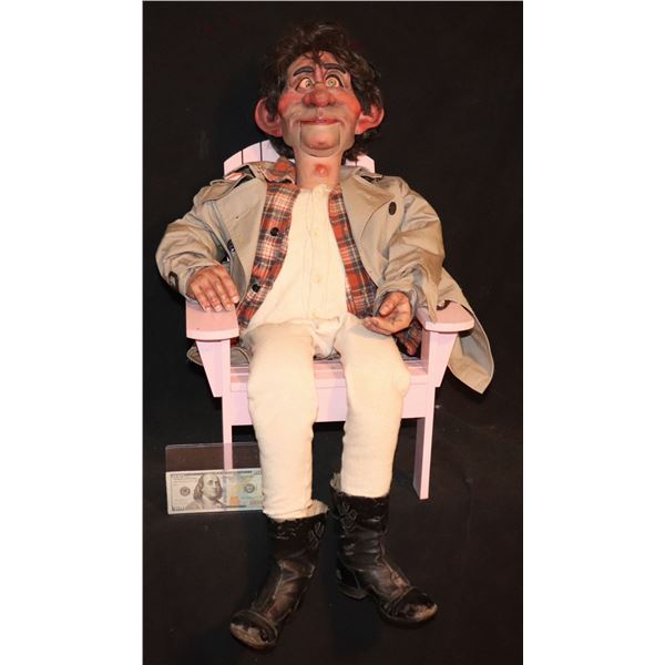 PUPPET VENTRILOQUIST DUMMY DRUNKEN HOBO PROFESSIONAL GRADE 5 FUNCTIONS