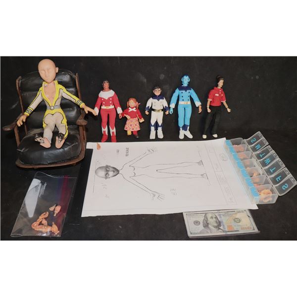 ROBOT CHICKEN STOP MOTION PUPPET SCREEN USED COLLECTION OF 6