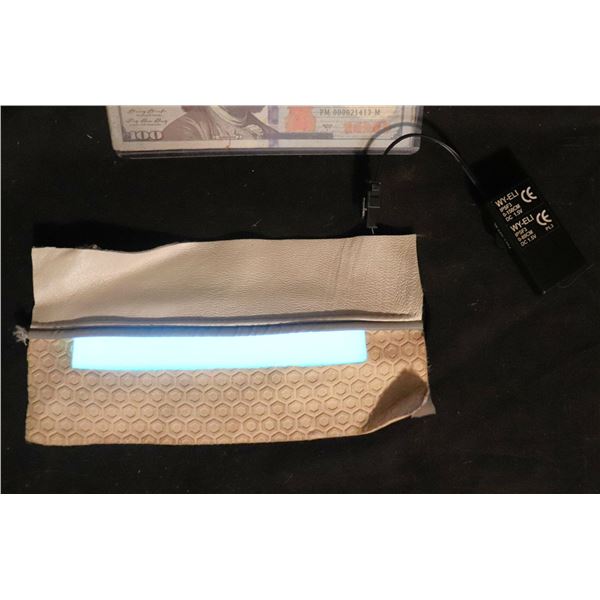 TRON LEGACY LIGHT SUIT TEST PANEL WITH POWER SUPPLY
