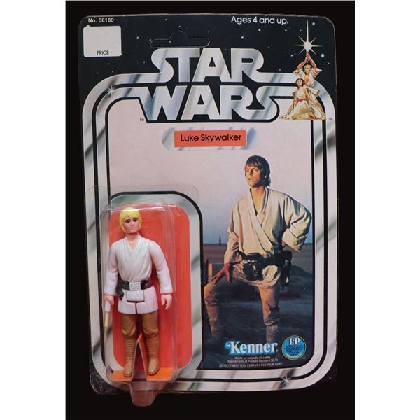 STAR WARS 12 BACK LUKE SKYWALKER UNPUNCHED B TYPE MINT SEALED 1978 KENNER ACTION FIGURE