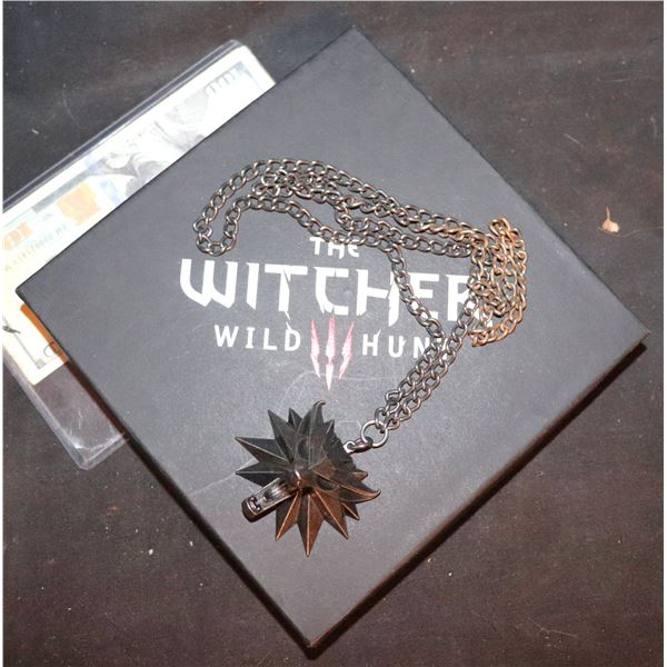 THE WITCHER 3 WILD HUNT WOLF MEDALLION CAST & CREW GIFT IN THE BOX 2015 VIDEO GAME METAL