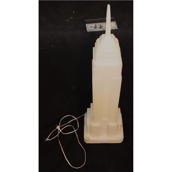ZZ THE EMPIRE STATE BUILDING VINTAGE 60's 70's LARGE FLUORESCENT LAMP