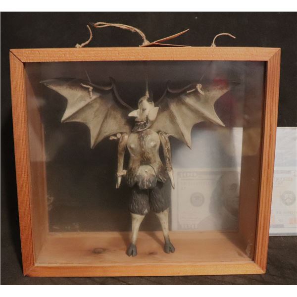 ZZ WINGED DEMON METAL IN WOOD