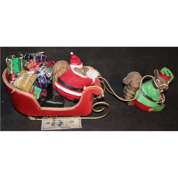 ZZ BIG BROTHER BENNY THE BB SQUIRREL SANTA WITH SLEIGH