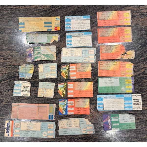 ZZ CONCERT TICKET STUBS COLLECTION FROM THE 80's