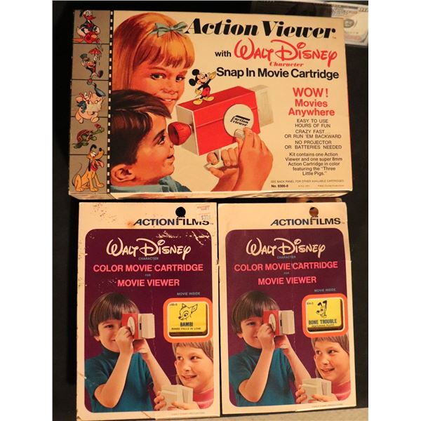 ZZ DISNEY ACTION VIEWER 1970 "METAL" VINTAGE TOY IN BOX OOAK!