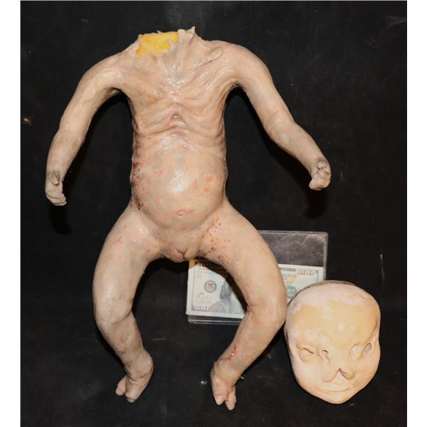 ZZ STRANGE NATURE SILICONE ALIEN DEMON CREATURE BABY PUPPET WITH NO HEAD