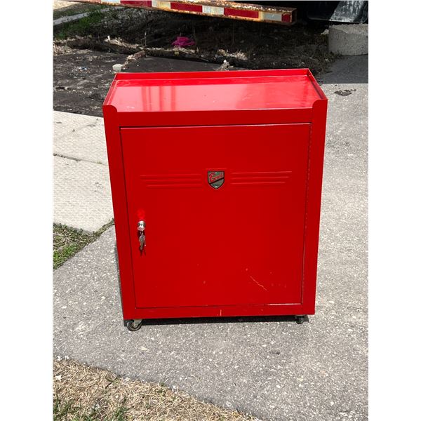 Beach Metal Tool Cabinet on Casters  21 x 12 & 27"T