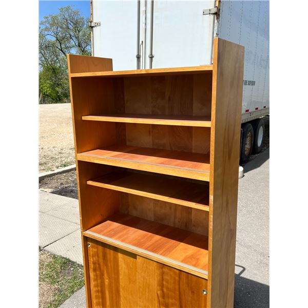 Shelving Unit with Bottom Storage - some shelves are adjustable - Approx: 34 x14 & 72"T