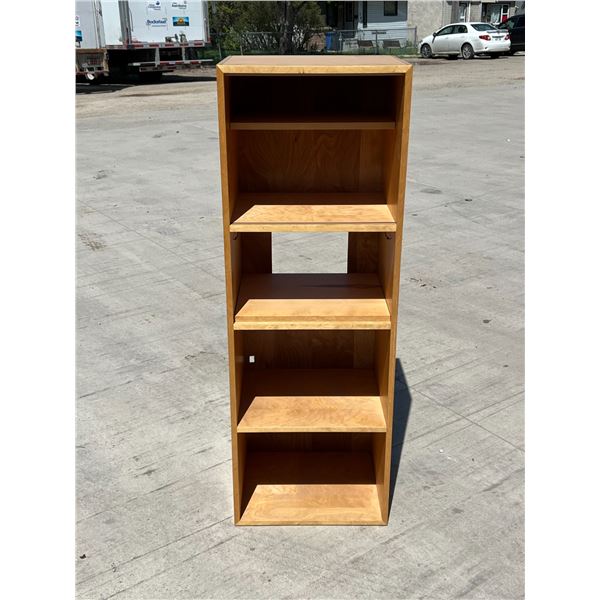 Nice Wooden Media Shelf / Storage Shelf - Approx: 20 x 16 & 57.5"W