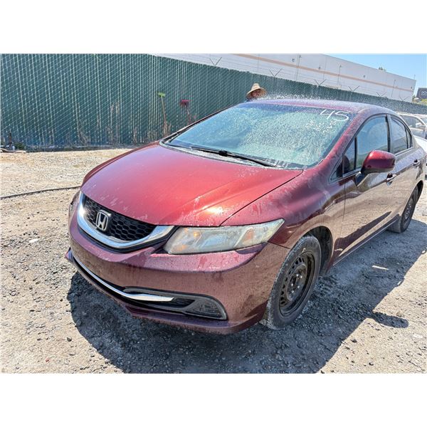 HONDA CIVIC 2013 JUNK RECEIPT