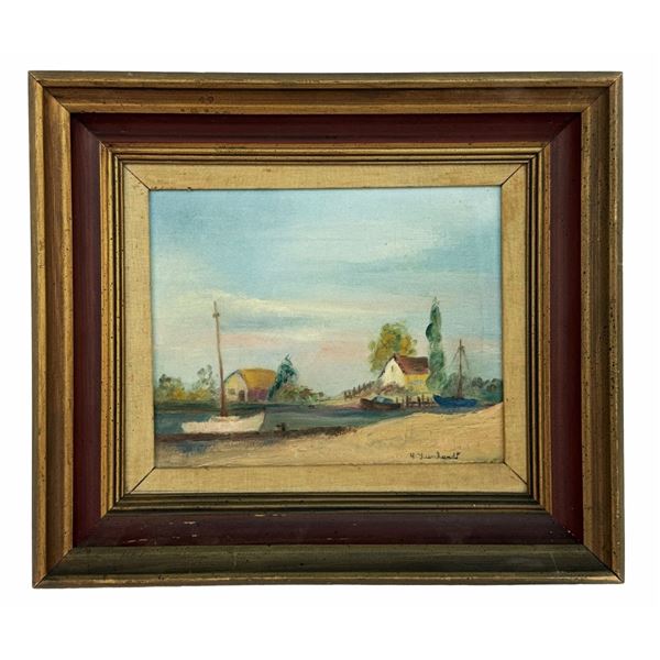H. Leinhardt - Impressionist Coastal Oil Painting