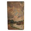 Image 1 : 19th Century Impressionist Riverscape Oil Painting