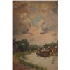 Image 2 : 19th Century Impressionist Riverscape Oil Painting