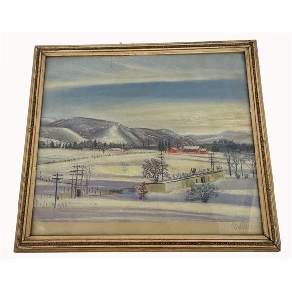 GW Parrish - Watercolor Winter Landscape