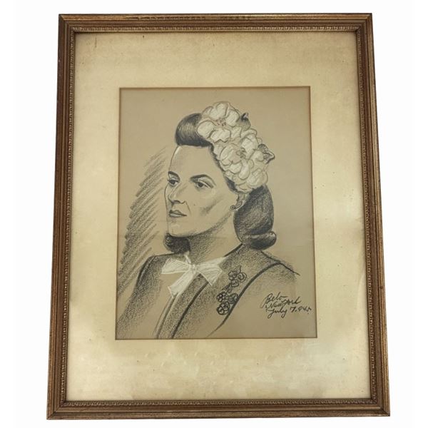 Belo - 1945 Portrait Drawing of a Woman