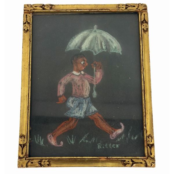 Ritter - Child with Umbrella Pastel